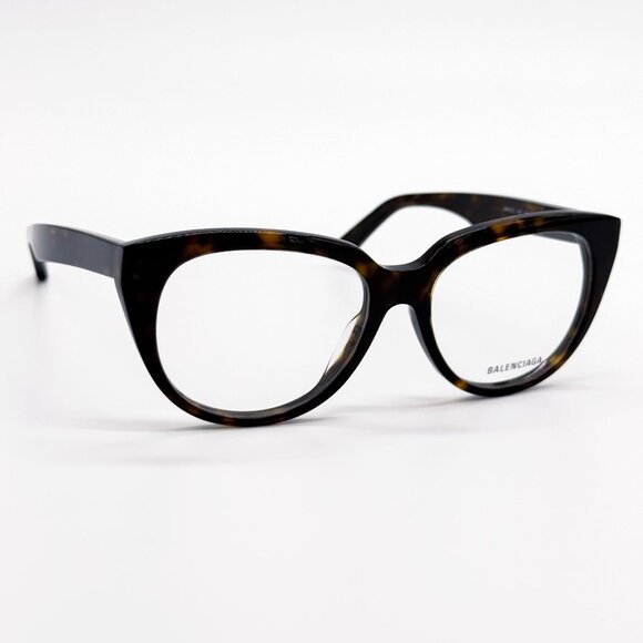 NEW BALENCIAGA EYEGLASSES BB0131O 005 ROUND OVAL DARK HAVANA WOMEN EYEWEAR BALEN - Picture 1 of 9